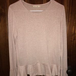 Peplum Bell Sleeve Top